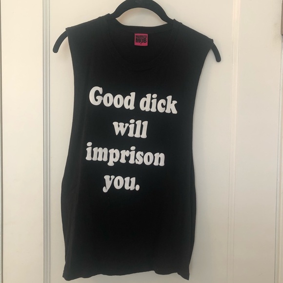 ICONIC Julia Fox- Good Dick Will Imprison You” tank by MTTM - m - Picture 4 of 6